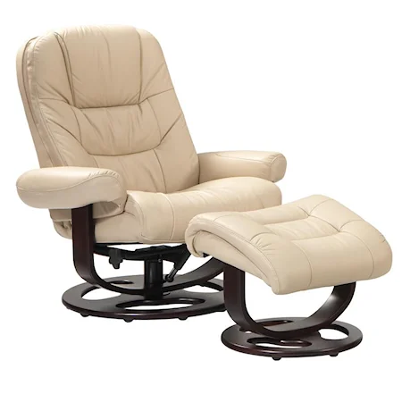 Carter Leather Recliner & Ottoman
